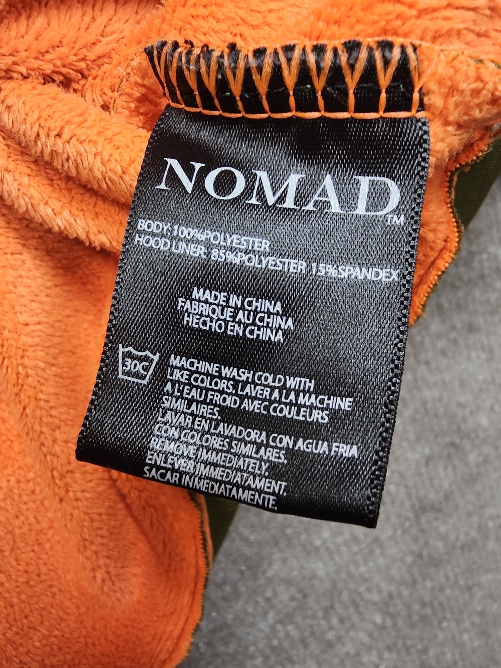 Nomad Y2K Hoodie Mens Large Green Hunting Camo Lined Fleece Pullover Logo - Picture 11 of 12